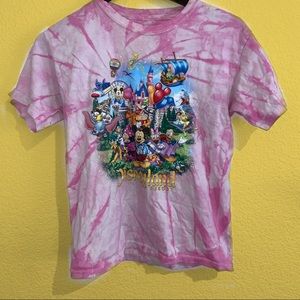 pink tie-dye DISNEY shirt